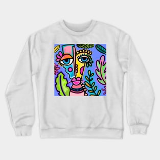 Neon paint face Crewneck Sweatshirt